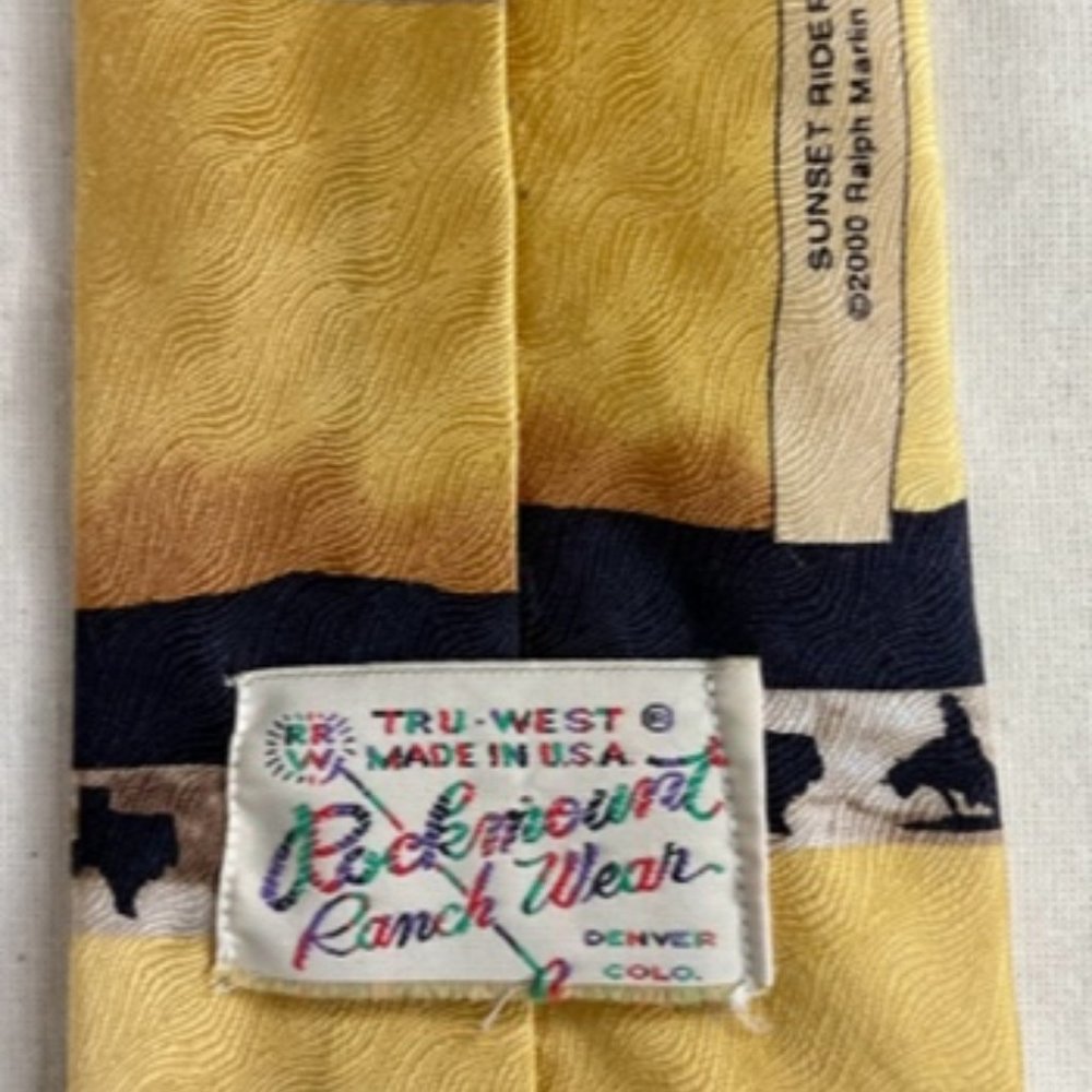 Yellowstone Cowboy Sunset Riders Ralph Martin Tru-West Rockmount Ranch Wear TIE - Picture 10 of 10